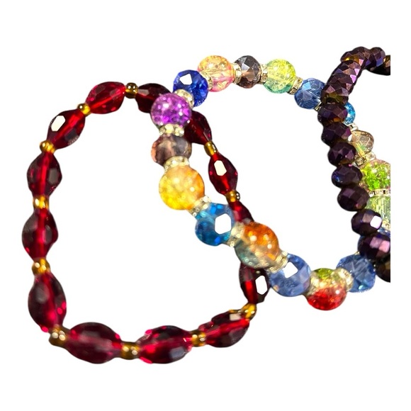 Set of 3 Sparkling Beaded Bracelets - Picture 3 of 5